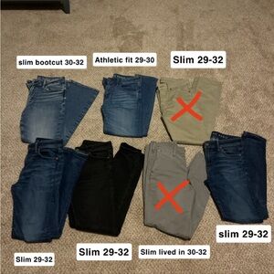 Men's Slim Fit Jeans - Black and Gray